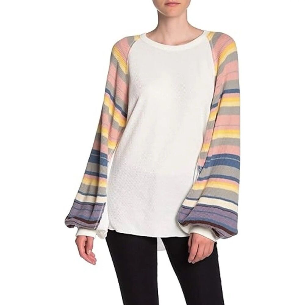 Free People We the free Womens Rainbow Dreams Top Pullover XS Bohemian